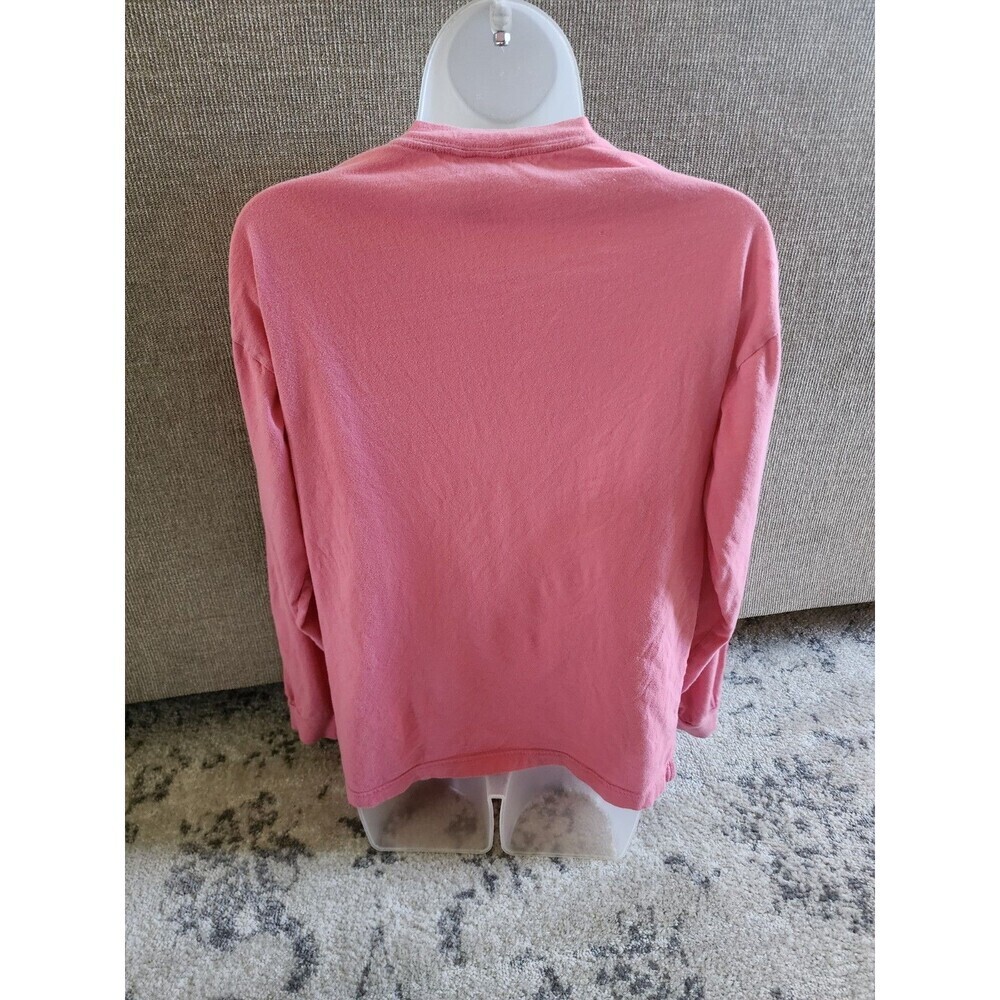 Victoria’s Secret Pink Oversized Long-Sleeve Shirt Logo PINK WHITE SIZE SMALL - Picture 4 of 8